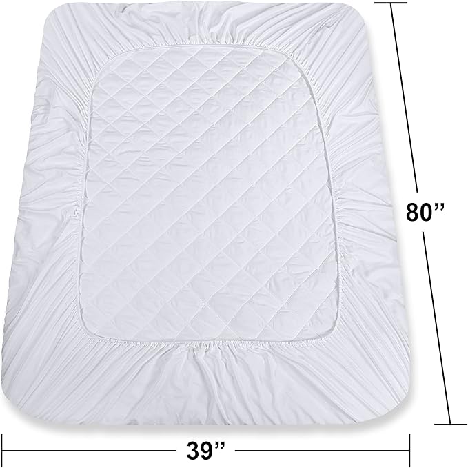Utopia Bedding 2 Pack Quilted Fitted Mattress Pad, Twin XL Size, Elastic Fitted - Image 4