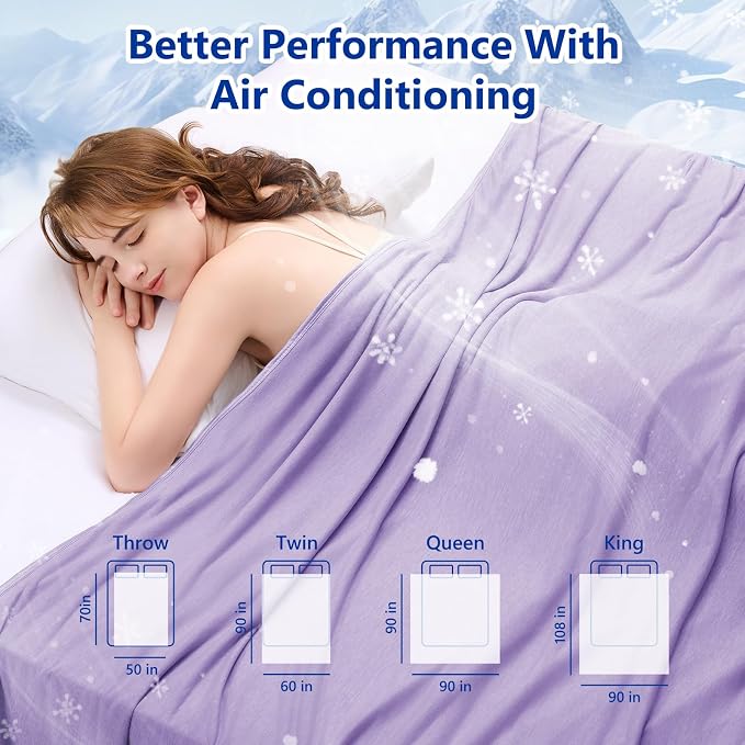 Topcee Cooling Blanket for Night Sweats Absorbs Heat to Keep Adults, Children - Image 7