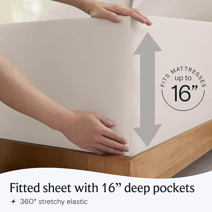 LuxClub 5 PC Sheet Set Bed Sheets Deep Pockets 16" Eco Friendly Wrinkle Free - Image 6
