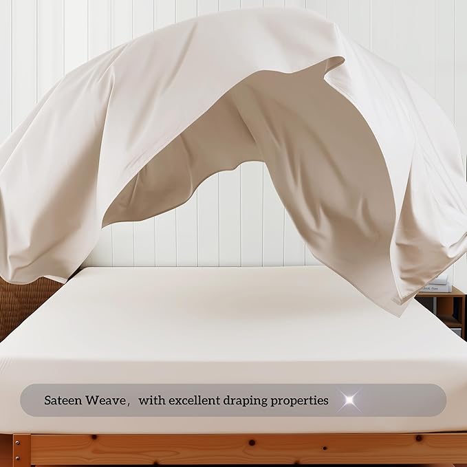 Cotton Flat Sheets Only, 600 TC 100% Cotton Flat Sheet Top Sheet Only, Queen - Image 9