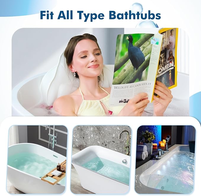 Poemland Luxury Thick Full Body Bath Pillows Mat & Cushion - Image 6