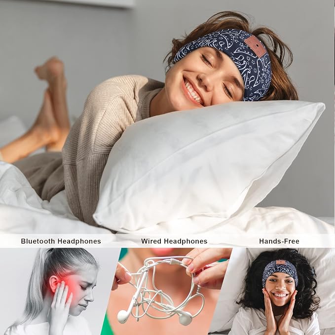 2-Pack Sleeping Headphones Bluetooth Headband, Wireless Headband Headphones - Image 4