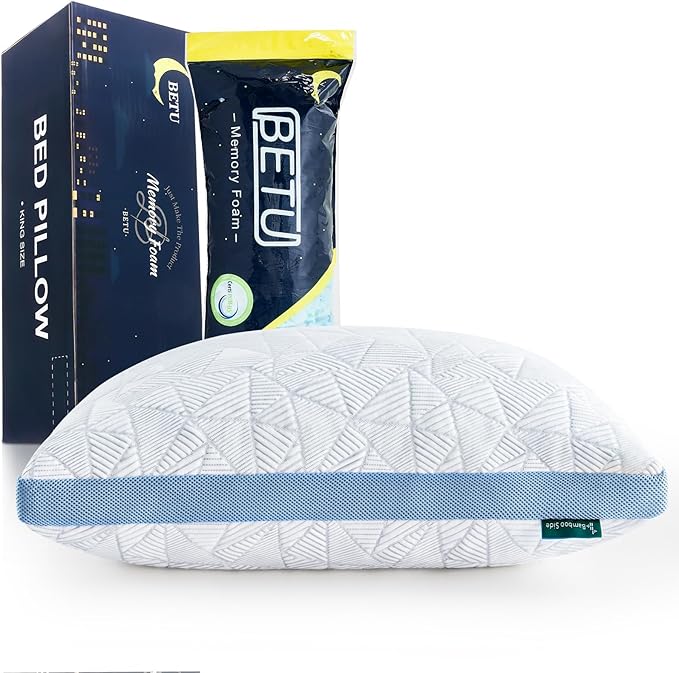 BETU Cooling Pillow King Size, Shredded Memory Foam Pillows - Image 7