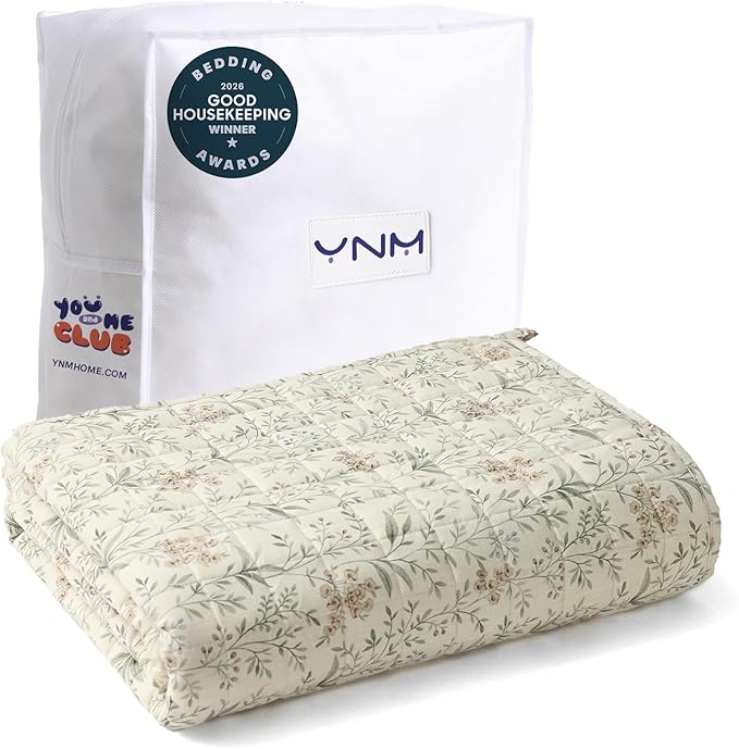 YnM 12lbs Weighted Blanket for Adults, Linen Heavy Bed Throw Blanket by YNM