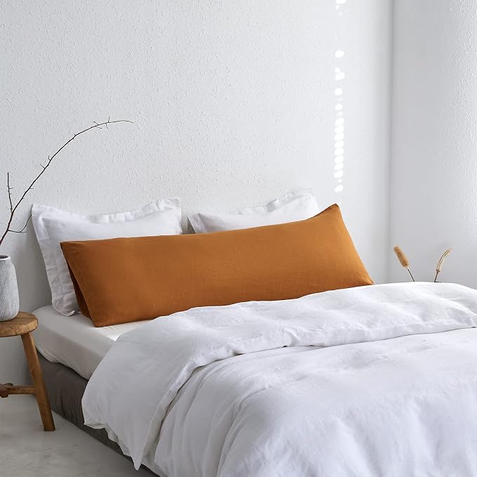 Simple&Opulence Body Pillow Cover 20" x 54", 100% Pure Linen, Ultra Soft and - Image 7