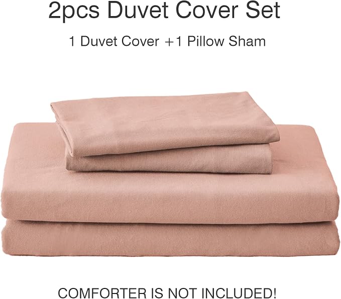 PURE ERA Jersey Knit Duvet Cover Set 100% T-Shirt Cotton Super Soft Comfy 2pc - Image 7