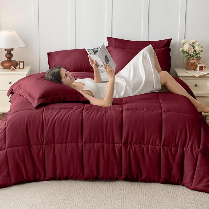 JOLLYVOGUE Twin Comforter Set, Ultra-Soft Bed in a Bag Twin Size 5 Pieces - Image 6