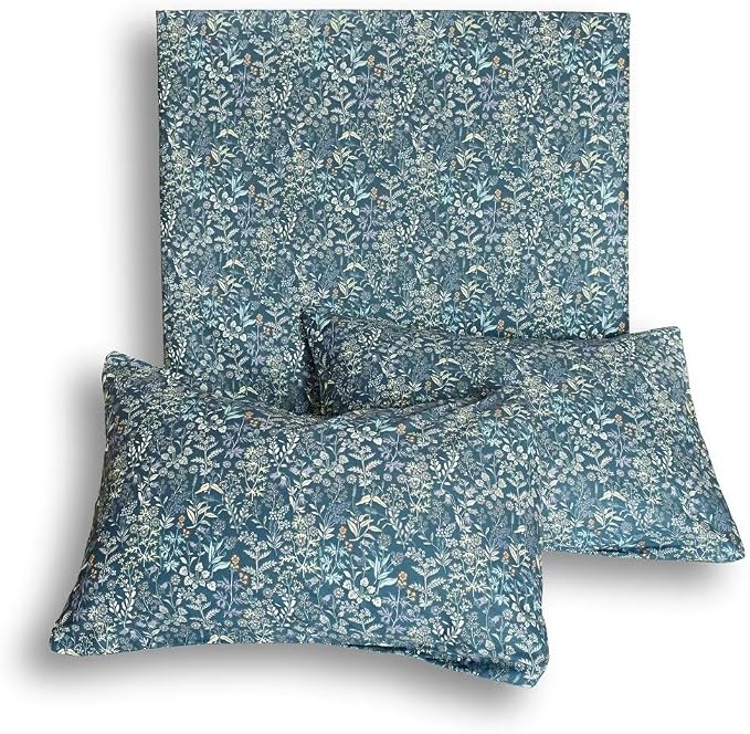MKXI Blue Duvet Cover Twin Yellow Flower Print Bedding Sets Chic Floral - Image 6