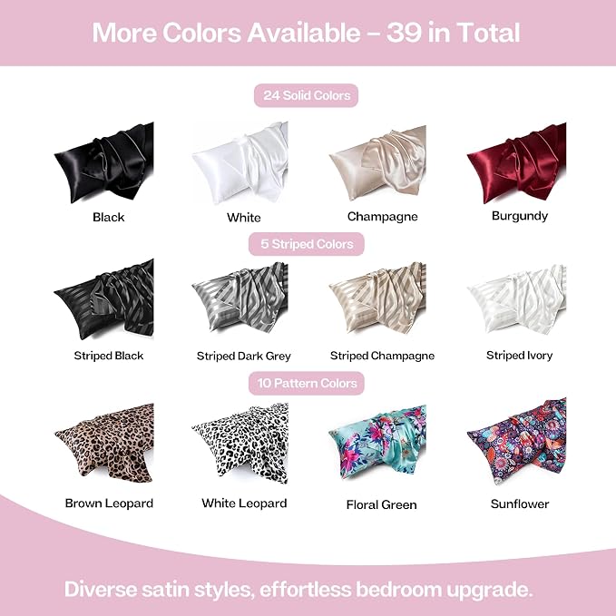MR&HM Satin Body Pillow Cover, Soft and Breathable Body Pillow Case - Image 7