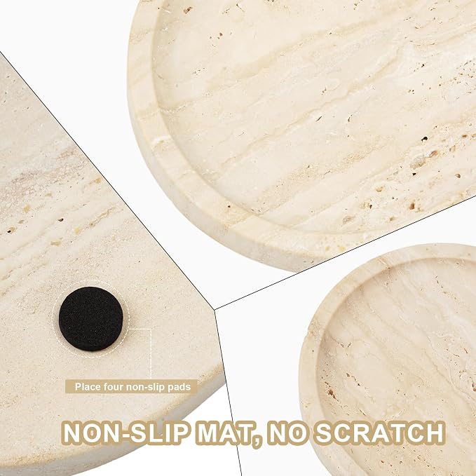 Koville Italian Travertine Tray, Catchall Tray - Image 3