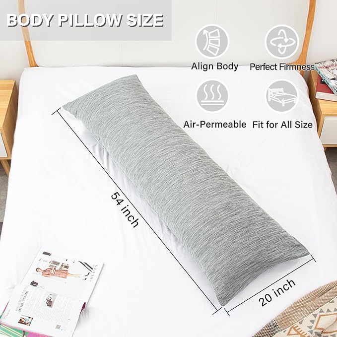 1 MIDDLE ONE Body Pillow, Cooling Memory Foam Body Pillows - Image 4