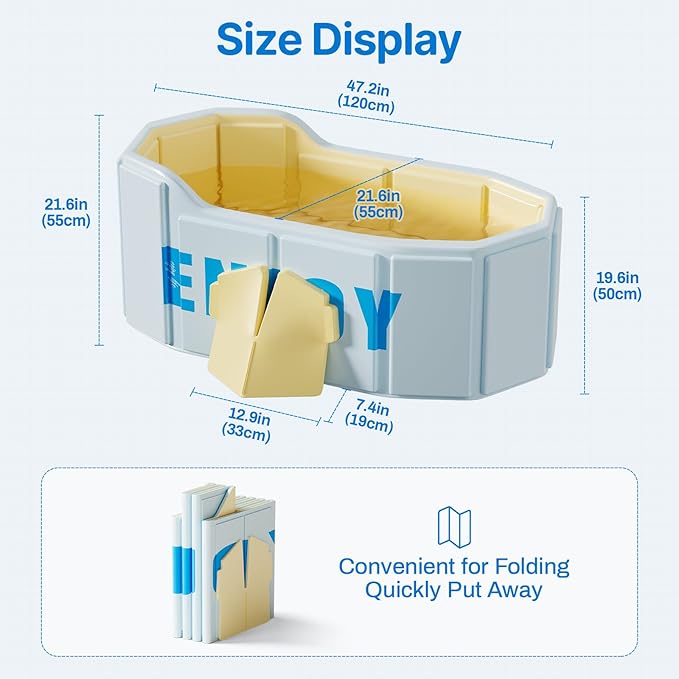 Portable Foldable Bathtub, Freestanding Bathtub No Installation, Bathroom SPA - Image 3