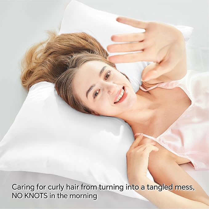 BEDELITE Satin Pillowcase with Zipper 2 Pack, Super Soft and Cooling Similar to - Image 4