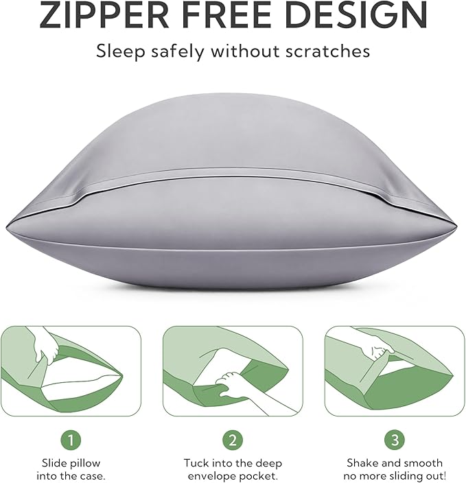 MR&HM King Pillow Cases Set of 2, Cooling Pillow Case - Image 6