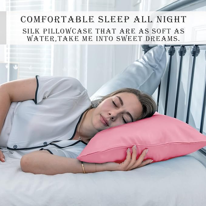 Silk Pillow Cases 2 Pack, Soft Breathable and Sliky Queen Size Pillow Cases Set - Image 6
