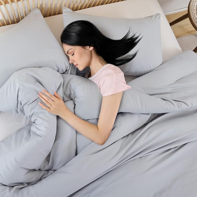 ROSGONIA Gray Comforter Set Queen - Image 2