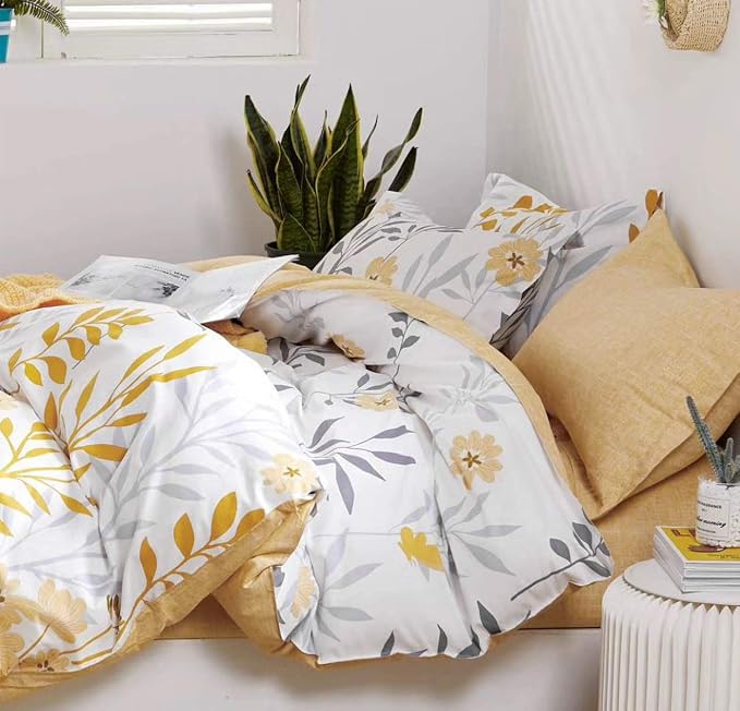 SLEEPBELLA Duvet Cover Queen Size, 600 Thread Count Cotton Grey Branches and - Image 2