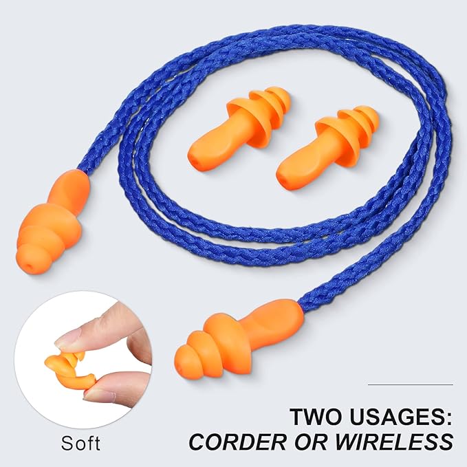 Tondiamo 200 Pairs Ear Plugs Reusable Silicone Earplugs - Image 2