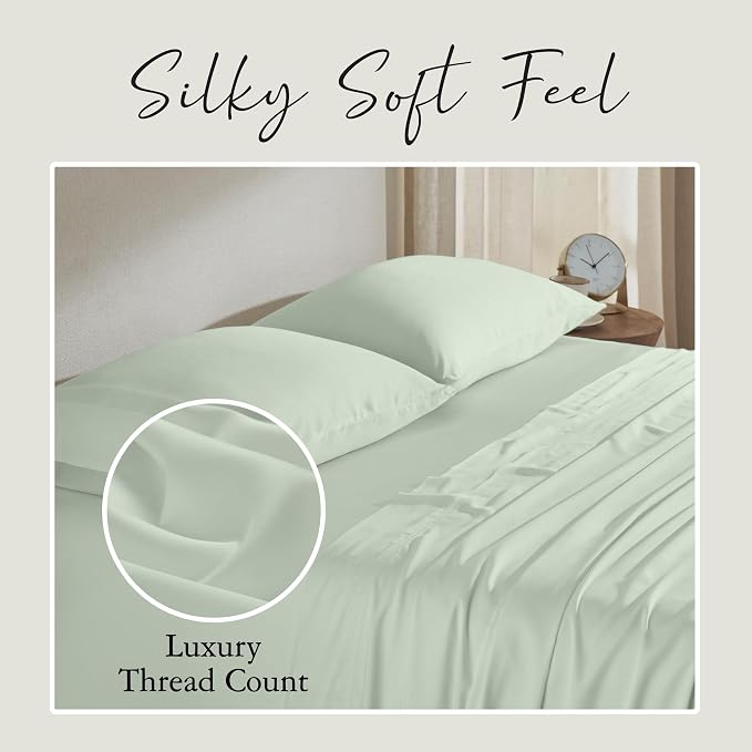 Karissa Mae Cooling Bamboo Viscose Standard Size Pillowcase Set | 100% - Image 6