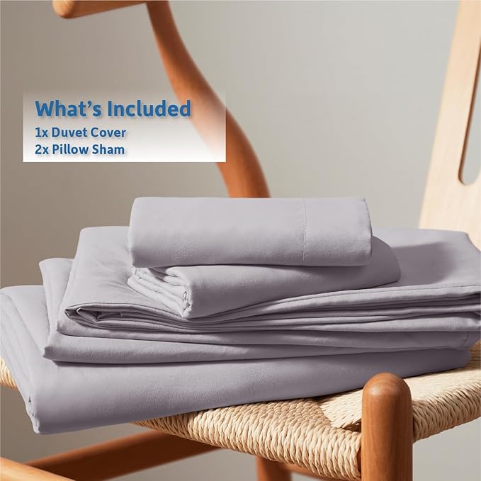 Nestl Grey Lavender Duvet Cover King Size - Image 9