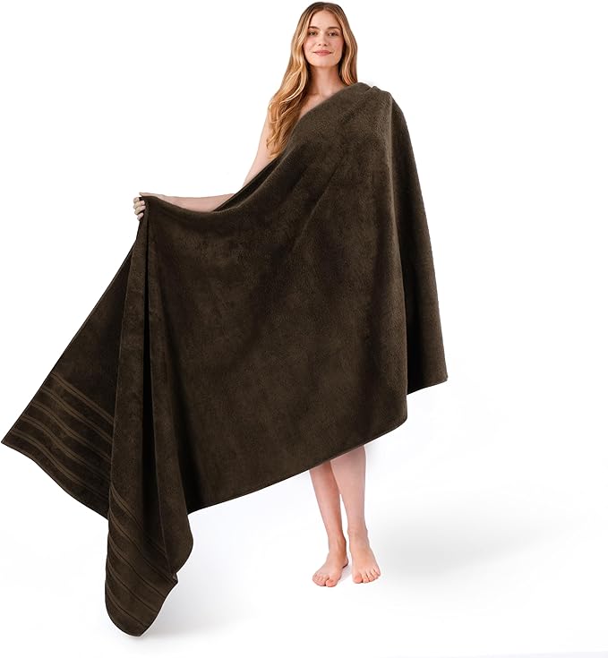 American Soft Linen 35x70 Jumbo Large Bath Towel, 600 GSM 100% Cotton Turkish by AmericanSoftLinen