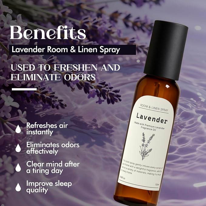 Lavender Room Spray, 2 Pack 4.06oz Air Freshener Spray, Long Lasting Room Air - Image 5
