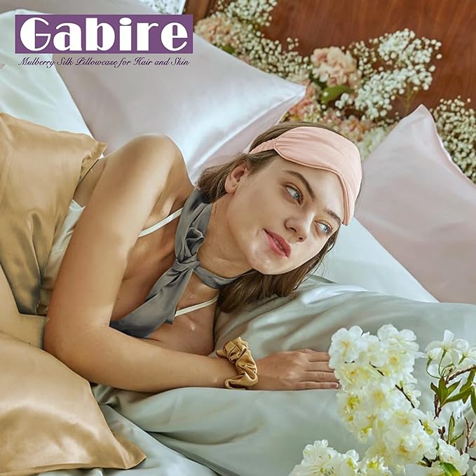 Gabire Mulberry Silk Pillow Cases Set of 2, Both Sides Real Silk Pillow Cover - Image 6