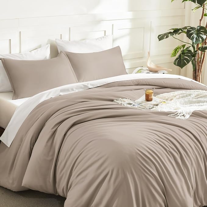 Litanika Light Coffee Oversized King Comforters Super King Size, 3 Pieces - Image 5