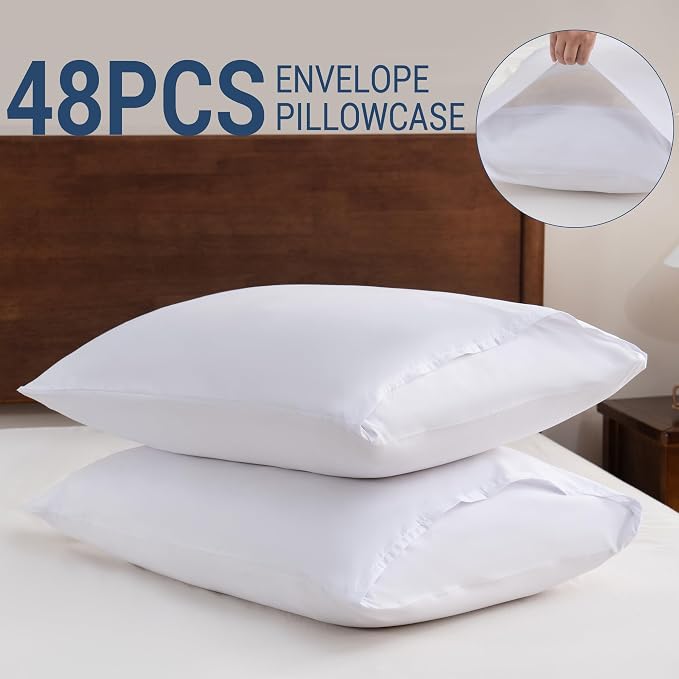 White Pillowcases King Size 48 Pack - Image 5