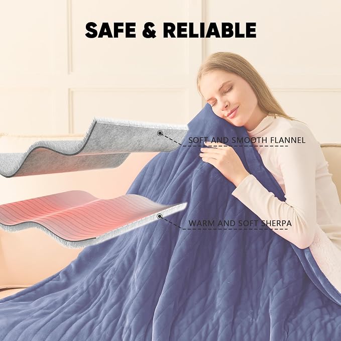 greenoak Heated Blanket Electric Twin 62"X84", Heating Blanket - Image 7