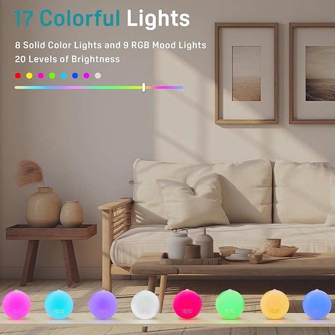 JALL Wake Up Light Sunrise Alarm Clock - Image 6
