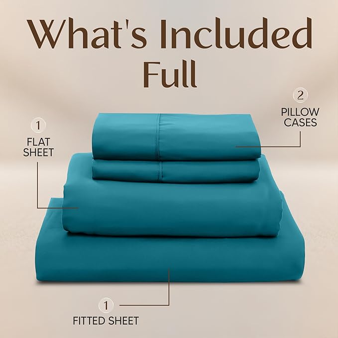 Utopia Bedding Full Size Sheet Set – 4 Piece Bed Sheets, Soft and Breathable - Image 3