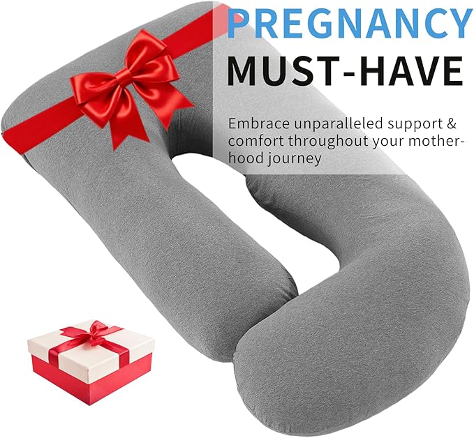 U-Shaped Pregnancy Pillow for Sleeping, Full Body Support for Back, HIPS & - Image 8