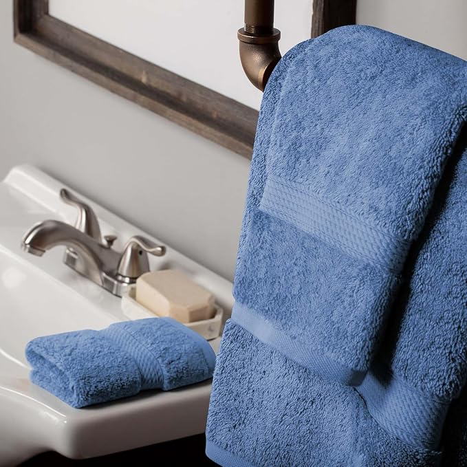 SUPERIOR Egyptian Cotton Pile 3 Piece Towel Set, Includes 1 Bath, 1 Hand - Image 5