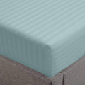 Feather & Stitch 1 Piece Fitted Sheet King Size, 100% Cotton Damask Sateen Weave by FEATHERSTITCHNEWYORK