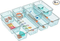 WOWBOX 9 Pack Clear Drawer Organizer Set, Acrylic Drawer Storage Trays by WOWBOX