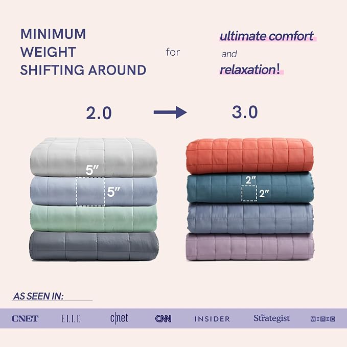 YnM Exclusive Weighted Blanket, Soothing Cotton, Smallest Compartments - Image 7
