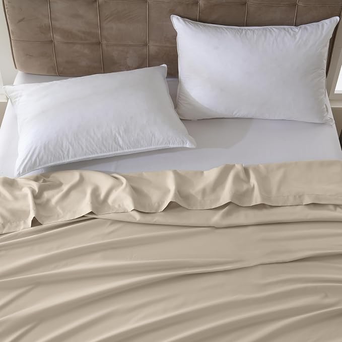 ZPECC Full Flat Sheet Only 1 Pack, Durable Beige Top Bed Sheets Hypoallergenic - Image 7