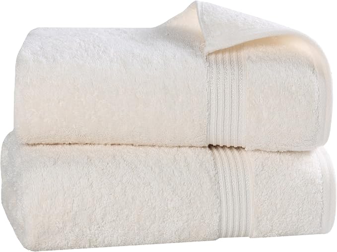 Superior Egyptian Cotton 2-Piece Bath Sheet Towel Set, Oversized Body Towels by SUPERIOR