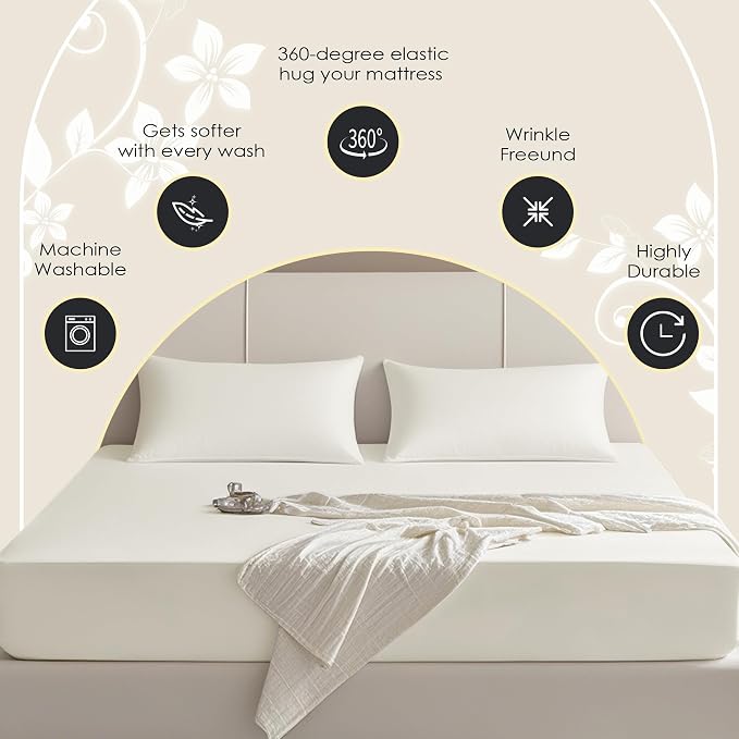 FreshCulture Full Fitted Sheet Only – Premium Hotel-Quality Fitted Sheet - Image 4
