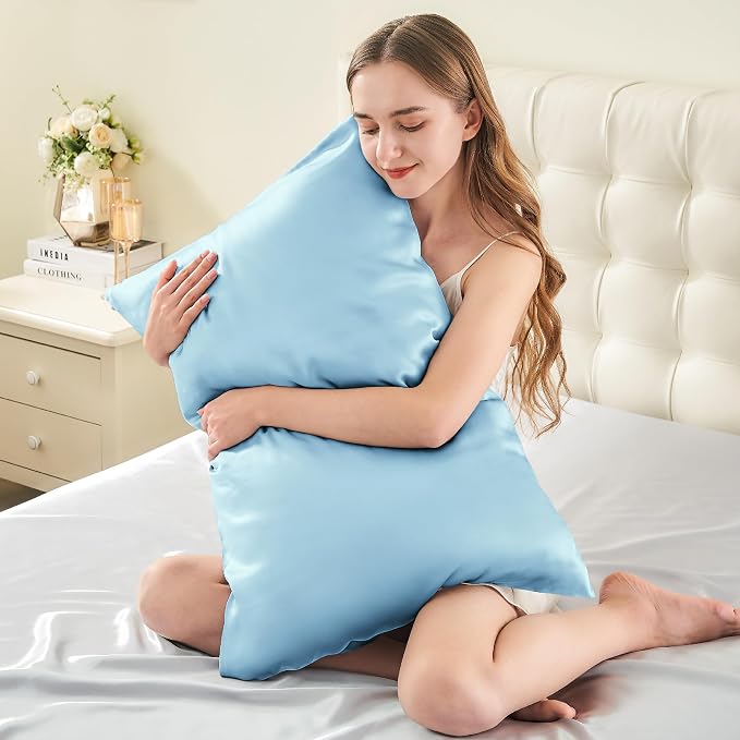 INFIIXSO Silk Pillow Cases 2 Pack Standard Size, Ultra Smooth & Soft Mulberry - Image 3