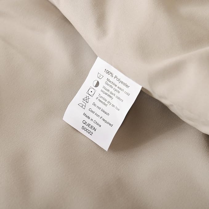 ROSGONIA Oversized Queen Comforter Light Khaki - Image 9