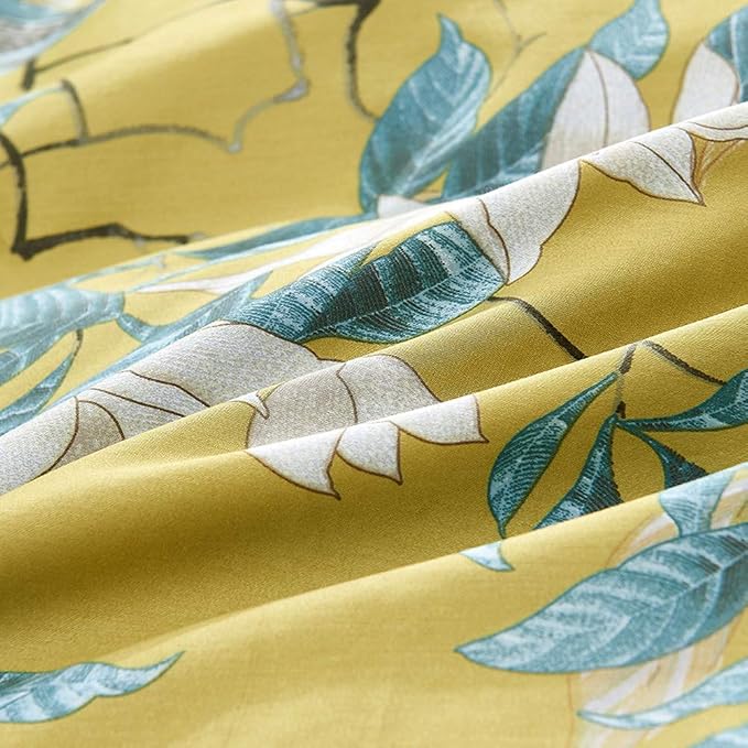 mixinni Bird Duvet Cover Twin XL Garden Floral Duvet Cover Cotton Flowers on - Image 5