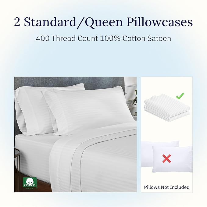 California Design Den Standard Queen Size Pillowcase Set - Image 6