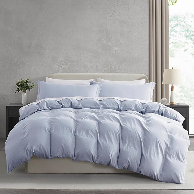 Nestl Ice Blue Duvet Cover King Size by Nestl