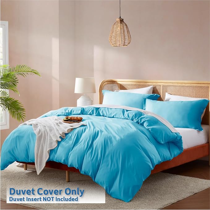 Nestl Bright Blue Duvet Cover King Size - Image 2
