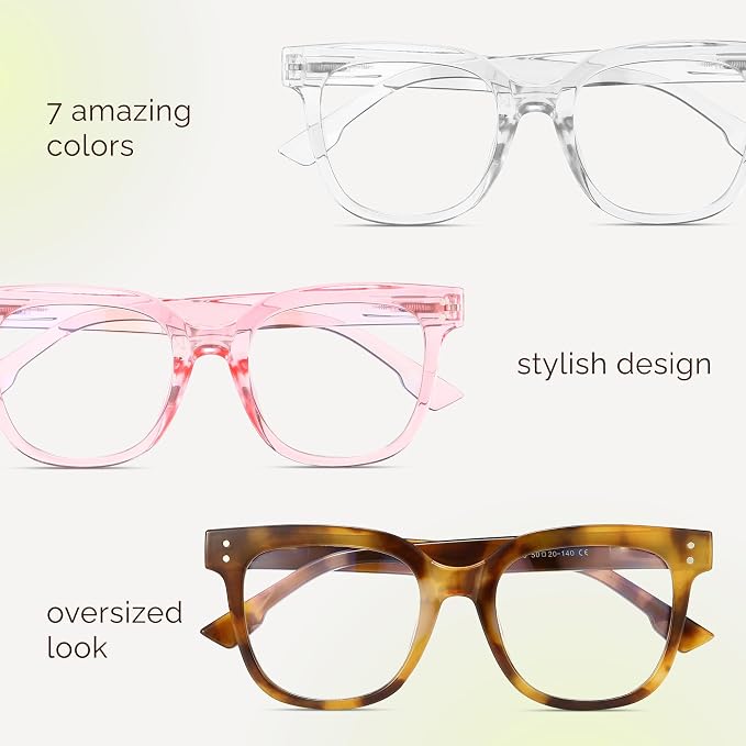 miyya Blue Light Glasses for Women & Men – Oversized UV & Blue Light Blocker - Image 8