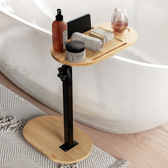 Yumkfoi Bamboo Bathtub Tray Table by Yumkfoi