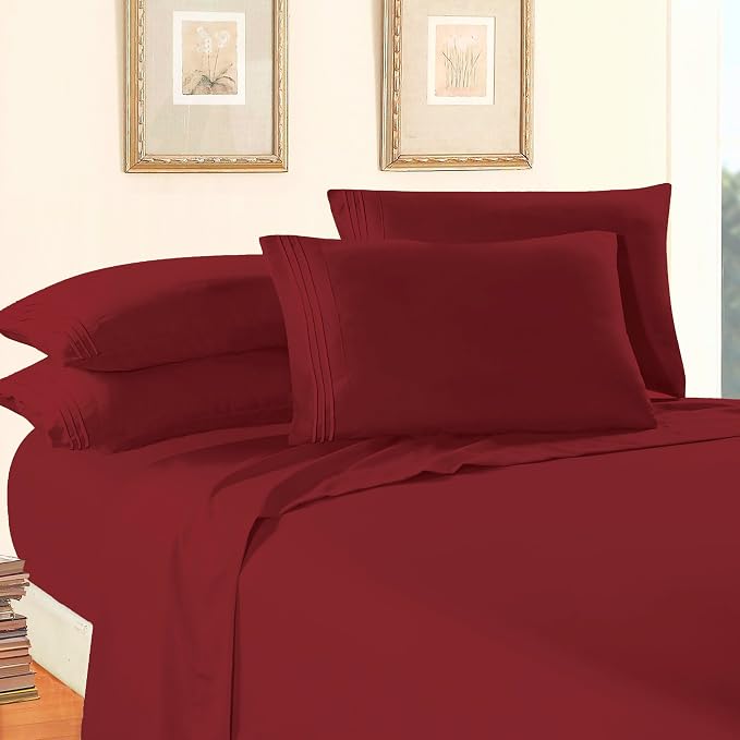 Elegant Comfort Luxury 1500 Premium Hotel Quality Microfiber 4-Piece Sheet Set - Image 3