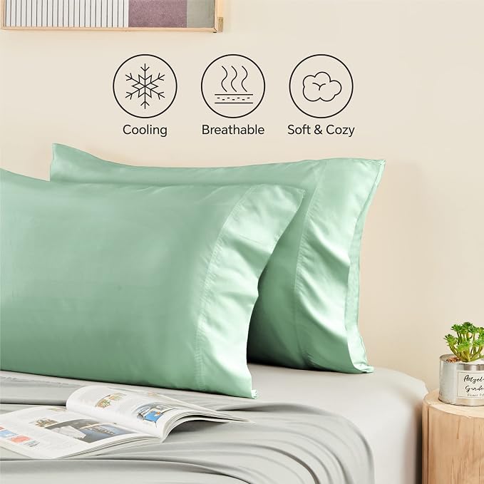 BEDELITE King Size Pillow Cases Set of 2, Rayon Derived from Bamboo, Cooling - Image 4